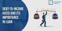 Personal finance concept explaining debt to income ratio and loans