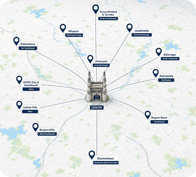 Service Locations in Hyderabad